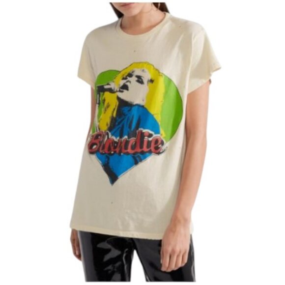 Blondie white Debbie Harry graphic print relaxed fit US M - Picture 1 of 4